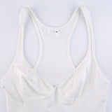 Retro Sleeveless Women's Bodysuit – Chic Slim Bodycon Summer Top