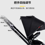 Adjustable height features of Highview Baby Stroller, showing different configurations for optimal parent comfort.