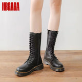 Women Mid Calf Boots Waterproof Warm Rain Shoes