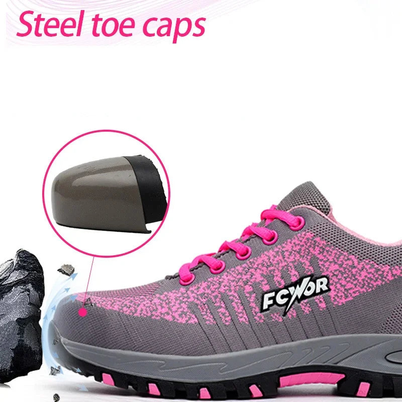 Women Safety Shoes Lightweight Non Slip Boots