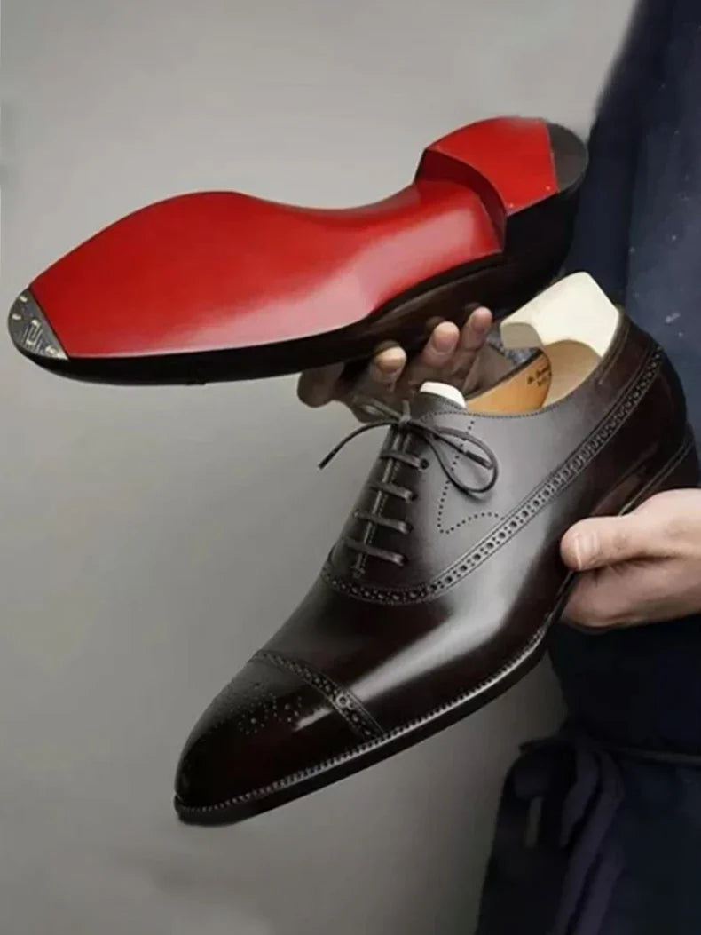 Men’s Red Sole Brogue Dress Shoes