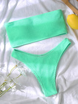 Textured High Cut Bikini