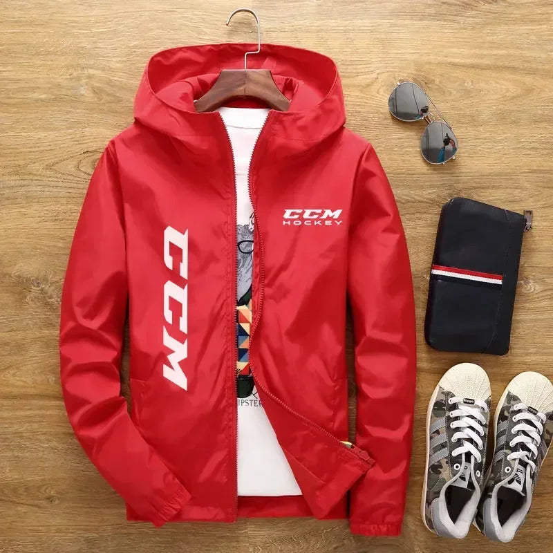 Men Lightweight Hooded Casual Jacket