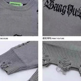 Unisex Hollow Hole Street Sweater