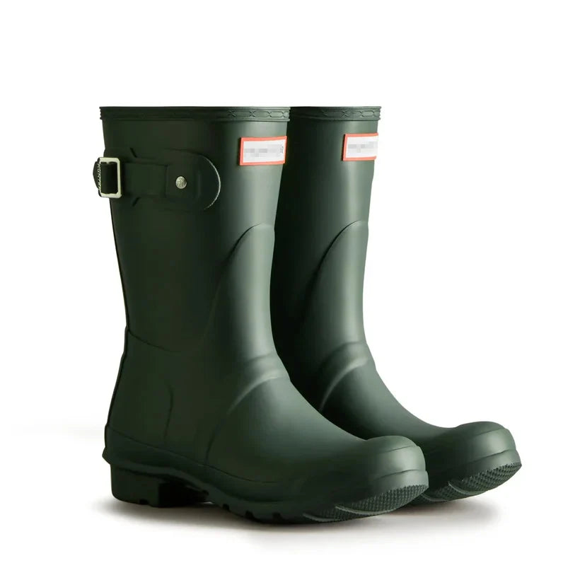 Women Mid Calf Boots Embroidered Leather