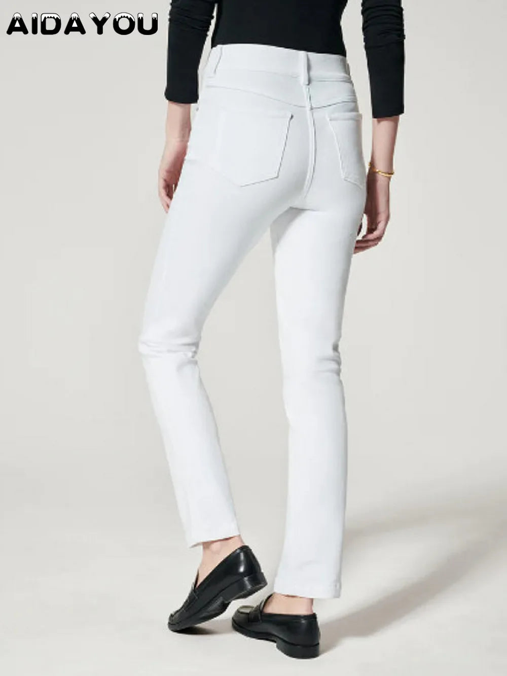 Women White Office Pants