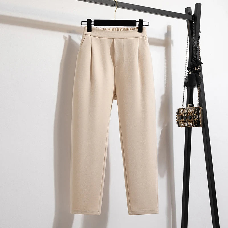 Women's Plus Size High Waist Pants – Autumn Winter