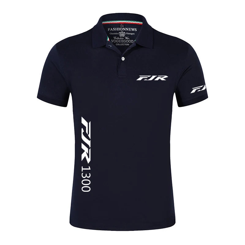 Men Motorcycle Logo Polo Shirt