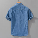 Men Denim Short Sleeve Shirt