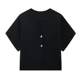 Women Solid Knit Button Waistcoat