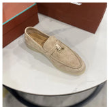 Women’s Leather Slip-On Bean Shoes Flats