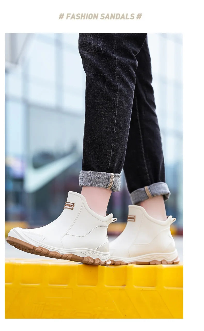 Men Waterproof Rain Boots