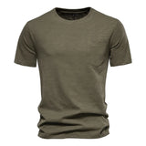 Men Cotton O-Neck Summer T-Shirt
