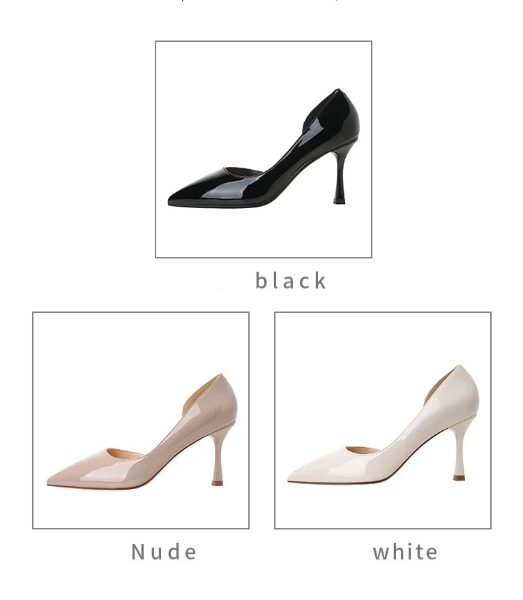 Fashion Women Pumps Patent Leather High Heels