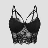 Black Lace Bustier Top