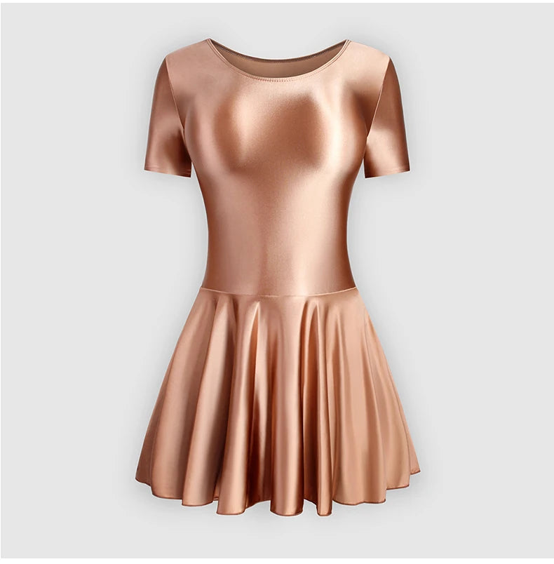 Women Satin Sports Ballet Skirt