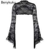 Gothic Black Sheer Bolero Shrug Jacket