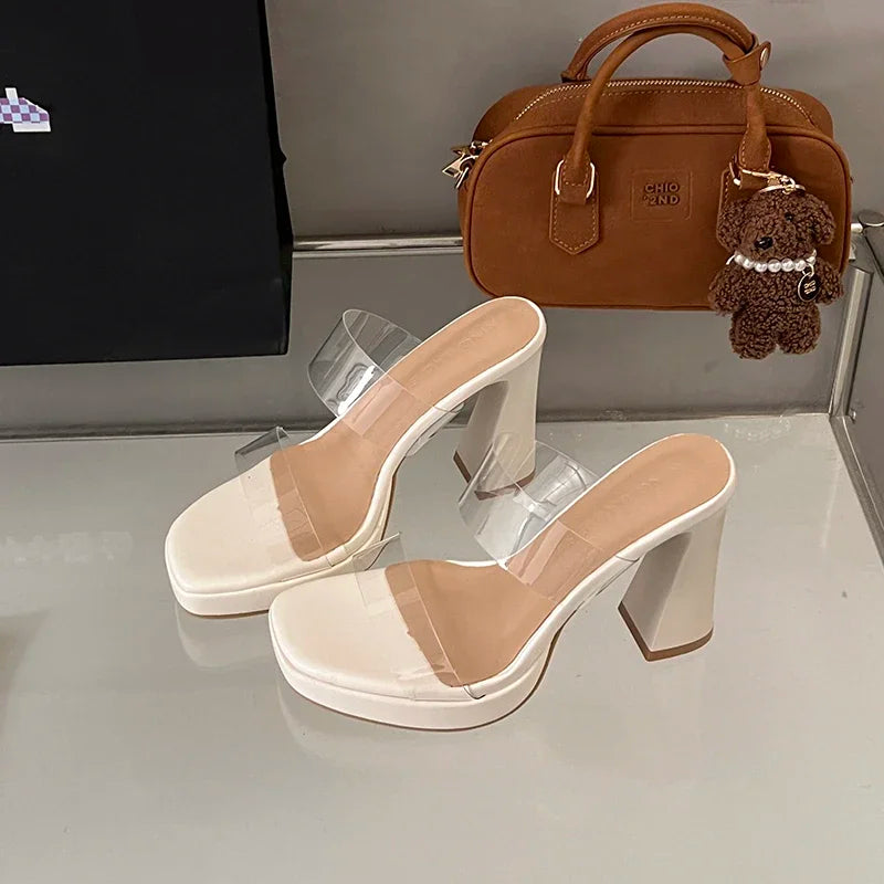 Clear Open Toe Platform Mules – Summer 2025