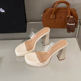 Clear Open Toe Platform Mules – Summer 2025