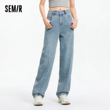 Women Curved Hem Loose Tapered Pants