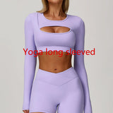 Women's Hollow Out Long Sleeve Yoga Shirt – Gym Workout Running Top