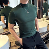 Men Korean Slim Fit Turtleneck Tee