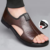 Men’s Leather Summer Beach Sandals 2025