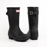 Women Mid Calf Boots Embroidered Leather