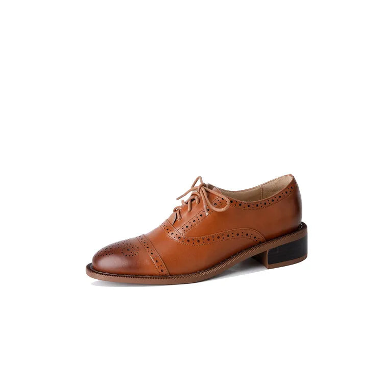 Women Leather Brogues – 2025