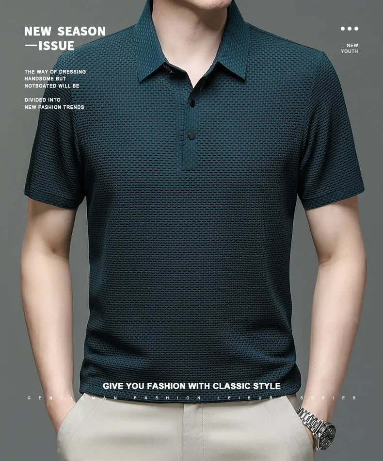 Men Ice Silk Polo Shirt