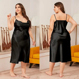 Women Satin Chemise Nightdress Plus Size Sleepwear