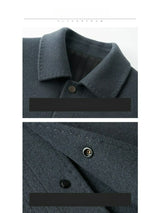 Men Slim Fit Wool Coat Business Jacket