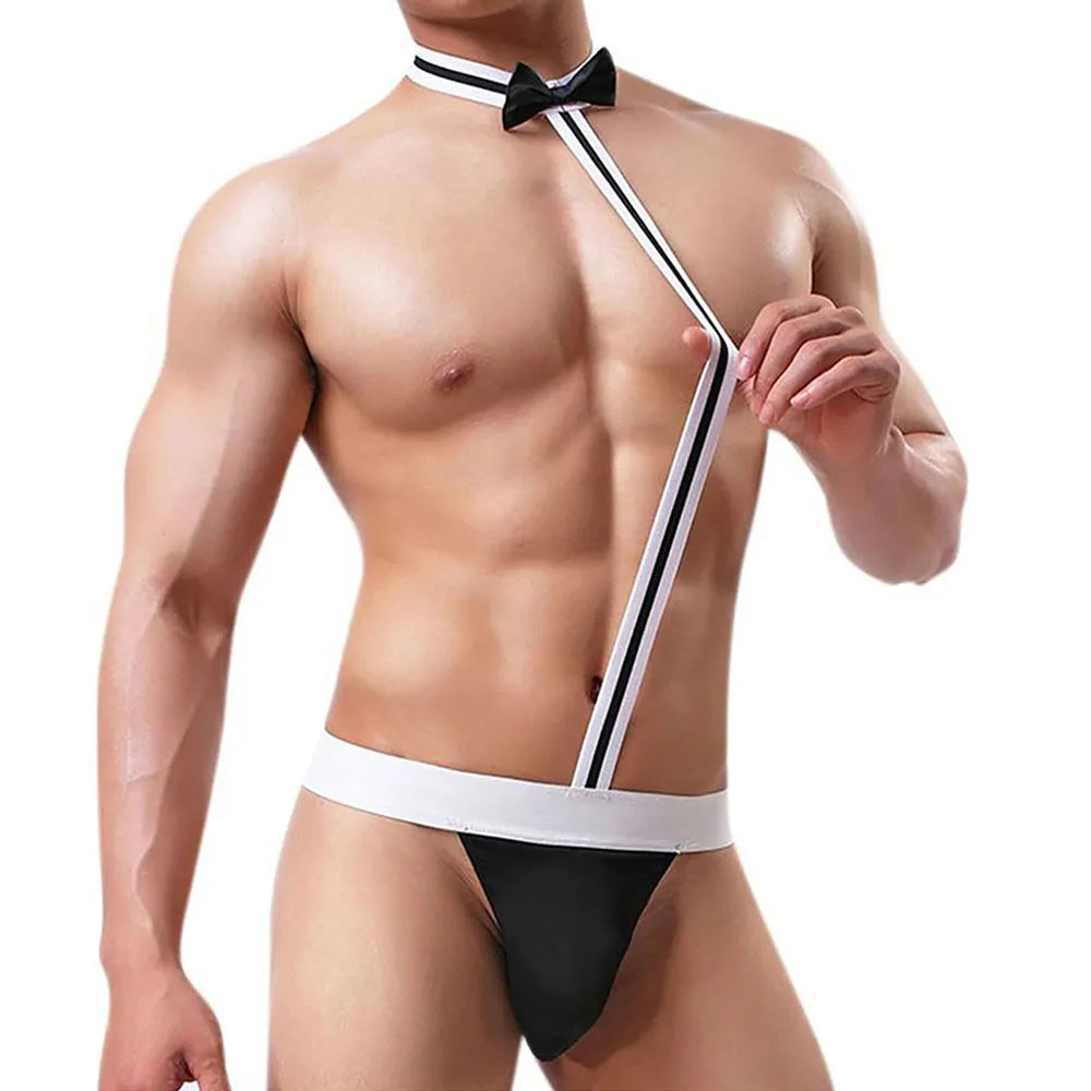 Men’s Bowknot Mankini Thong