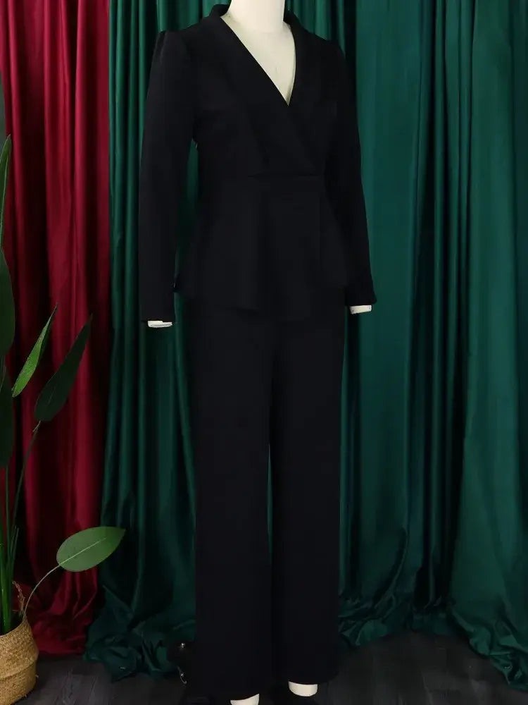 Women Plus Size Long Sleeve Pants Set