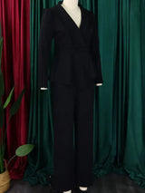 Women Plus Size Long Sleeve Pants Set