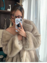 Oversized Faux Fox Fur Winter Coat