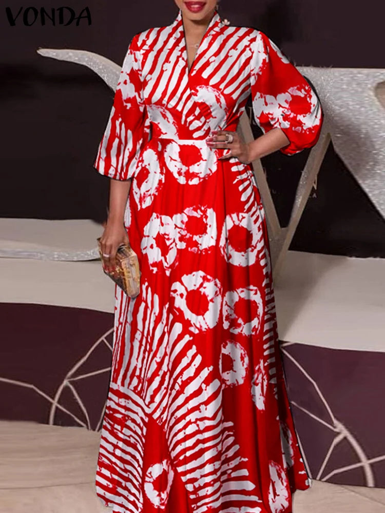 Women Printed Boho Maxi Dress