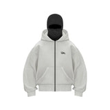 Men Balaclava Zip Hoodie Jacket
