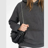 Letter Wings Fleece Hoodie