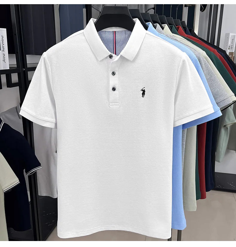 Men Cotton Embroidered Polo Shirt
