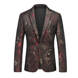 Men's Plus Size Floral Smoking Jacket