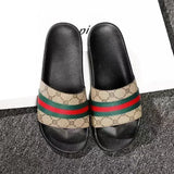 Men Designer Snake Print Slides