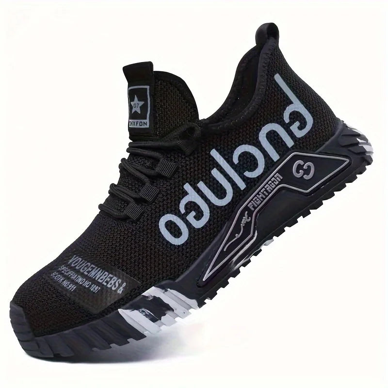 Men Anti-Puncture Reinforced Sole Safety Shoes