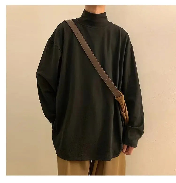 Men Velvet Slim Fit Turtleneck