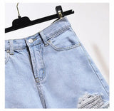 Summer Women's High Waist Cowboy Denim Shorts