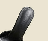 Slim Heel Pointed Toe Patent Slippers – 2025