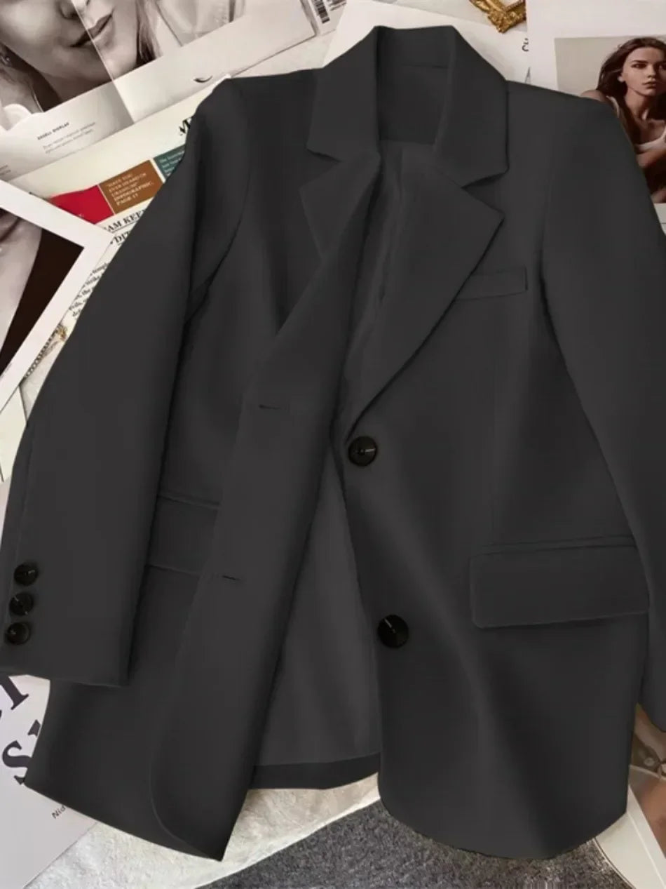 TrendyCore™ – Streetwear Office Blazer (Long Sleeve, Korean Fit, 2025 Vibe)