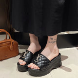 Women Fashion Platform Letter Sandals