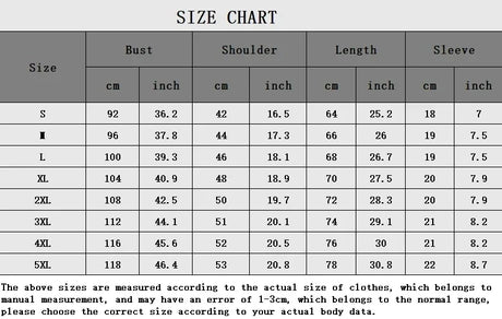 Size chart for women's vintage floral V-neck t-shirt, detailing measurements for various sizes in cm and inches.