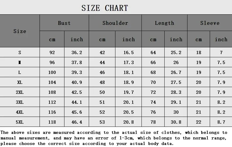 Size chart for women's Western Cowgirl Graphic T-Shirt, detailing measurements for S to 5XL sizes.